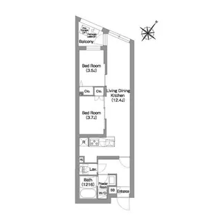 コンフォリア・リヴ渋谷本町【3階】の間取り