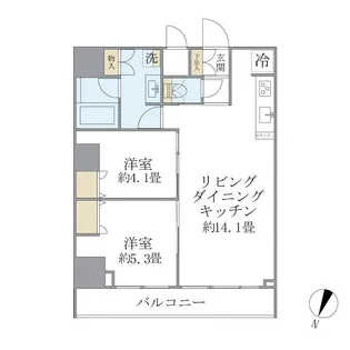 エレミ本蓮沼【1階】の間取り