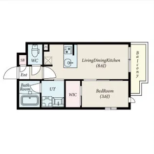 コンポジット新宿柏木【1階】の間取り