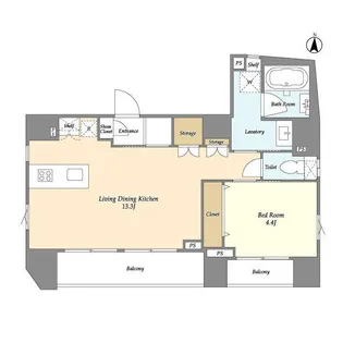 THE COTEAU SHINーNAKANO【7階】の間取り