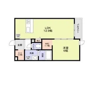 ヒンメルブラウ 野方【1階】の間取り