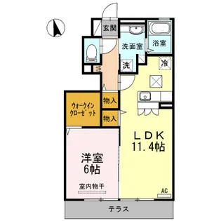 グレイスコート【1階】の間取り