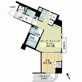 サンクタス文京大塚 アヴァンテラス【2階】の間取り