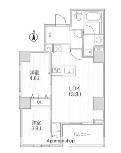 LIGHTHOUSE西新宿【2階】の間取り