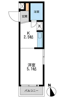 ジョイフル早稲田【4階】の間取り