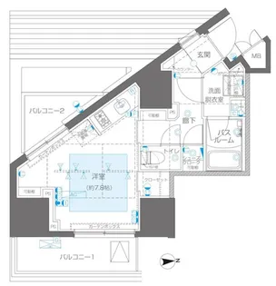 ZOOM信濃町【8階】の間取り
