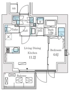 プライムガーデン恵比寿南【11階】の間取り