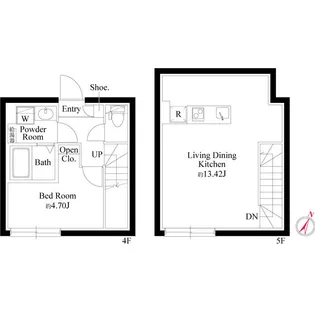 オプション坂下【0402号室】の間取り