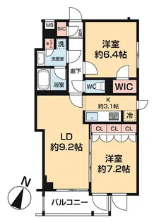 ARCOBALENO HASUNEⅠ【202号室号室】の間取り