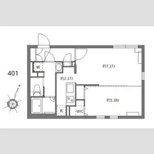 ザハウス中野坂上Ⅱ【4階】の間取り