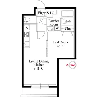 グランパセオ代々木上原Ⅱ【0102号室】の間取り