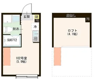 ハーモニーテラス上石神井Ⅴ【202号室号室】の間取り