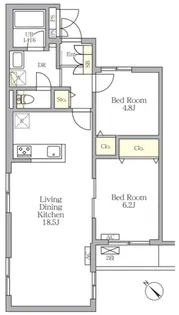 メゾンカルム中落合NORTH【2階】の間取り