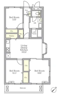 メゾンカルム中落合NORTH【1階】の間取り