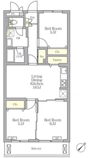 メゾンカルム中落合NORTH【1階】の間取り
