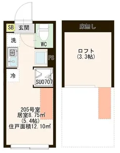 琴苑テラスときわ台【2階】の間取り