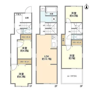 東京都豊島区長崎4丁目【一戸建】の間取り