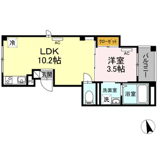 CREDO広尾【2階】の間取り