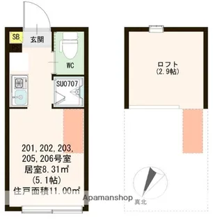 CLAY西荻【2階】の間取り