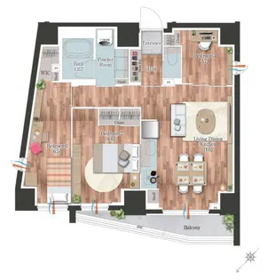 デュオフラッツ板橋大山【11階】の間取り