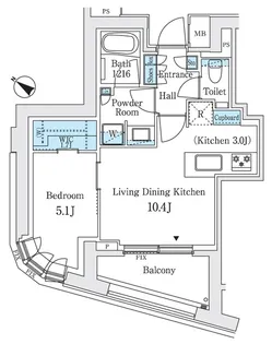 パークコート恵比寿【7階】の間取り