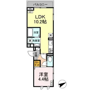 DーCOMODO関前【3階】の間取り
