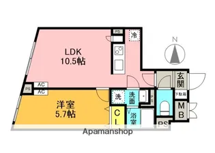 G.T.A. 中野坂上【2階】の間取り