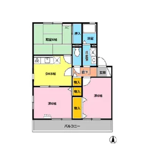 サザンクロス【2階】の間取り