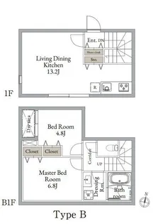 LIVEFLAT東高円寺Ⅱ【1階】の間取り