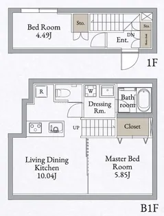 LIVEFLAT高田馬場【1階】の間取り