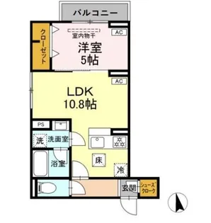 セレスティア前野町【1階】の間取り