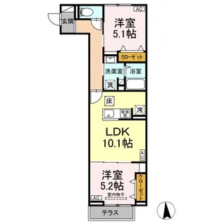 セレスティア高島平III【1階】の間取り