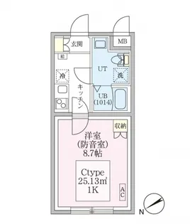 防音マンションスカイラシクラス平和台【203号室号室】の間取り