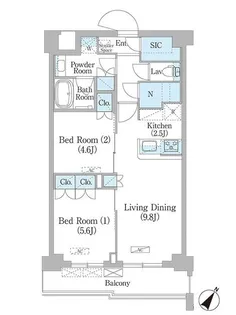 NIIYA平和台【2階】の間取り