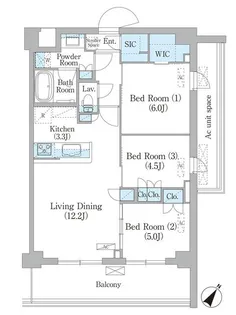NIIYA平和台【4階】の間取り