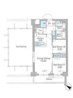 NIIYA平和台【4階】の間取り