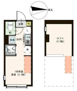 ハーモニーテラス中村南【1階】の間取り