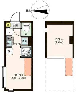 ハーモニーテラス中村南【1階】の間取り