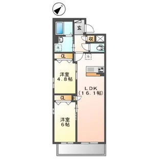 ルイーネ【1階】の間取り