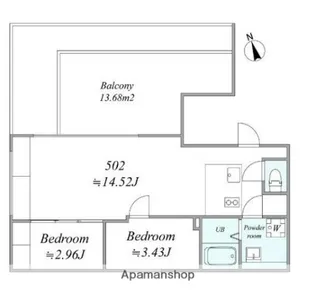 TRIAS154【5階】の間取り