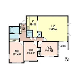 リズ松原Ⅱ【1階】の間取り