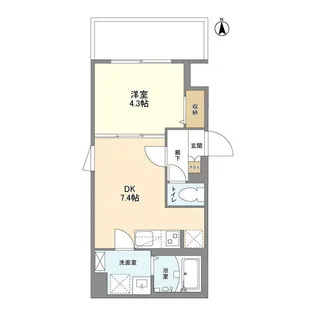 ウェルスクエア中野坂上【4階】の間取り