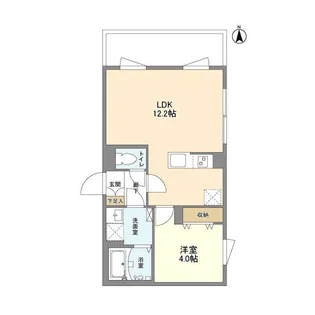 ウェルスクエア中野坂上【4階】の間取り