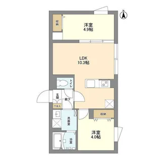 ウェルスクエア中野坂上【3階】の間取り