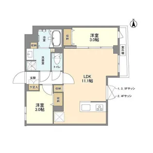 ウェルスクエア新高円寺【2階】の間取り