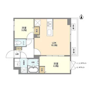 ウェルスクエア新高円寺【3階】の間取り