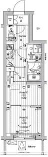 PREMIUM CUBE 中野新橋 DEUX【5階】の間取り