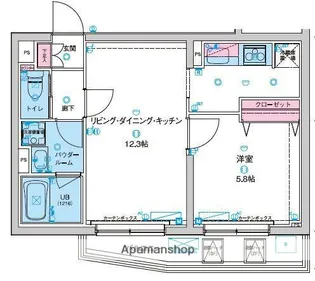 ジェノヴィア高円寺スカイガーデン【4階】の間取り