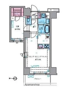 ジェノヴィア四谷三丁目グリーンヴェール【2階】の間取り