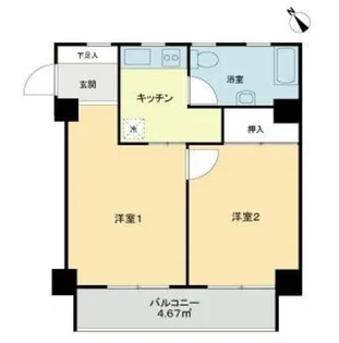 キャッスル荻窪【9階】の間取り